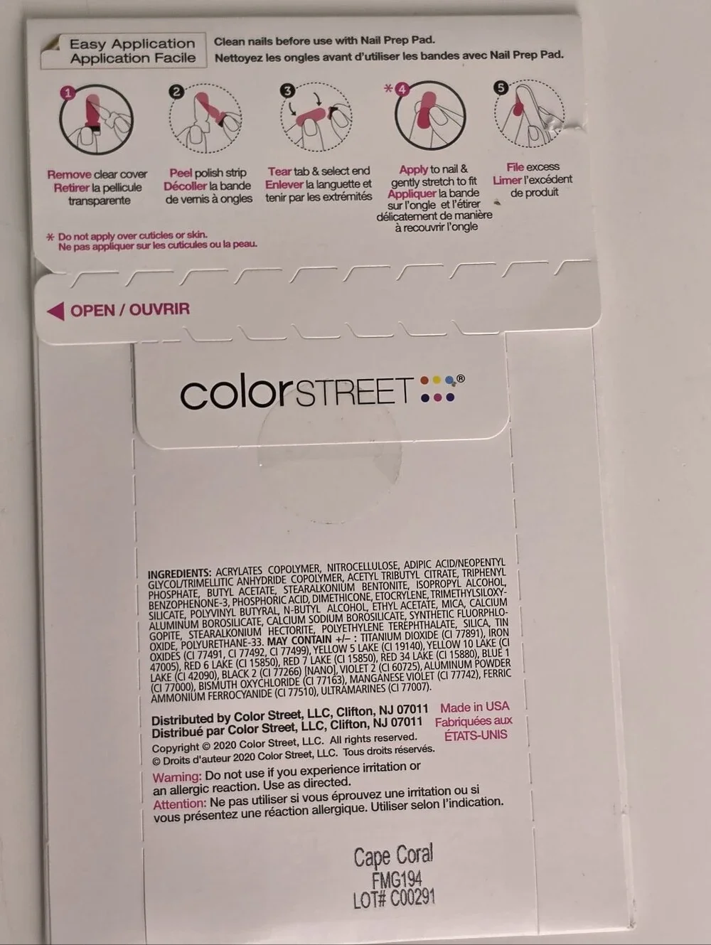 Color Street Nail Polish Strips Bundle - Solstice Sunrise, Purr Diem, Cape Coral